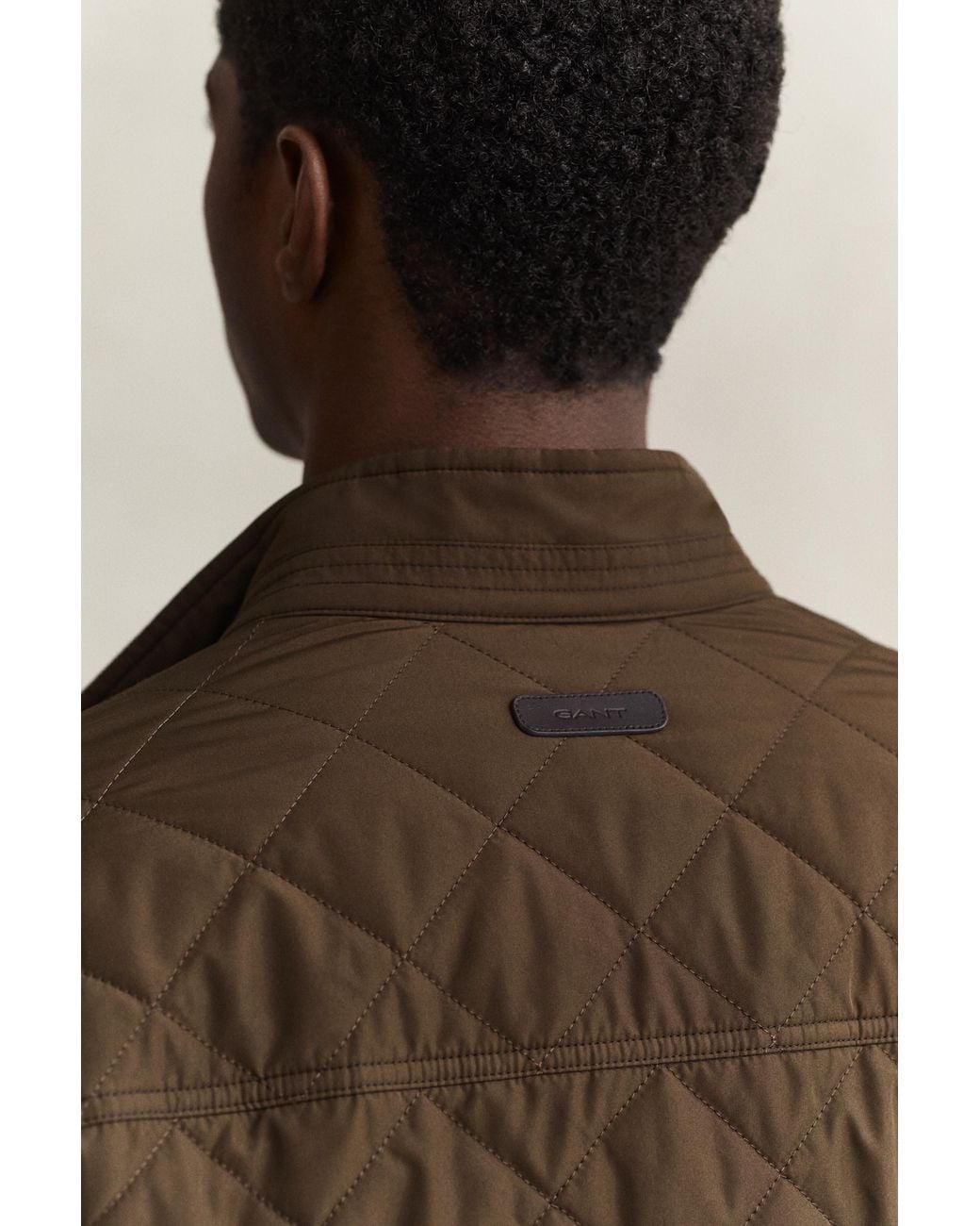 Gant Brown Quilted Mid Jacket for men