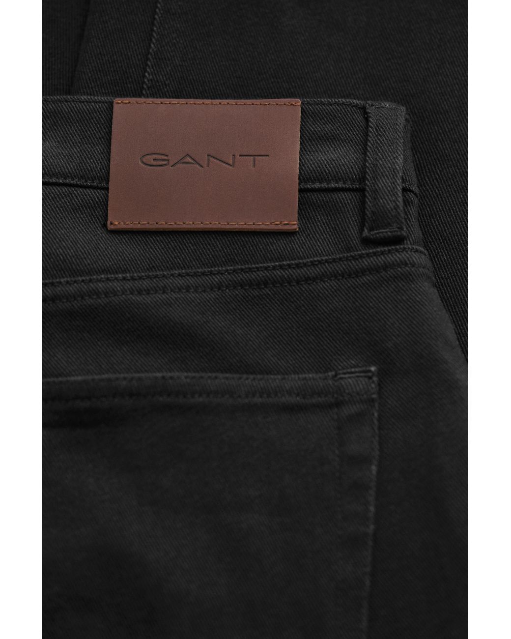 Gant Black Regular Fit Twill Jeans for men
