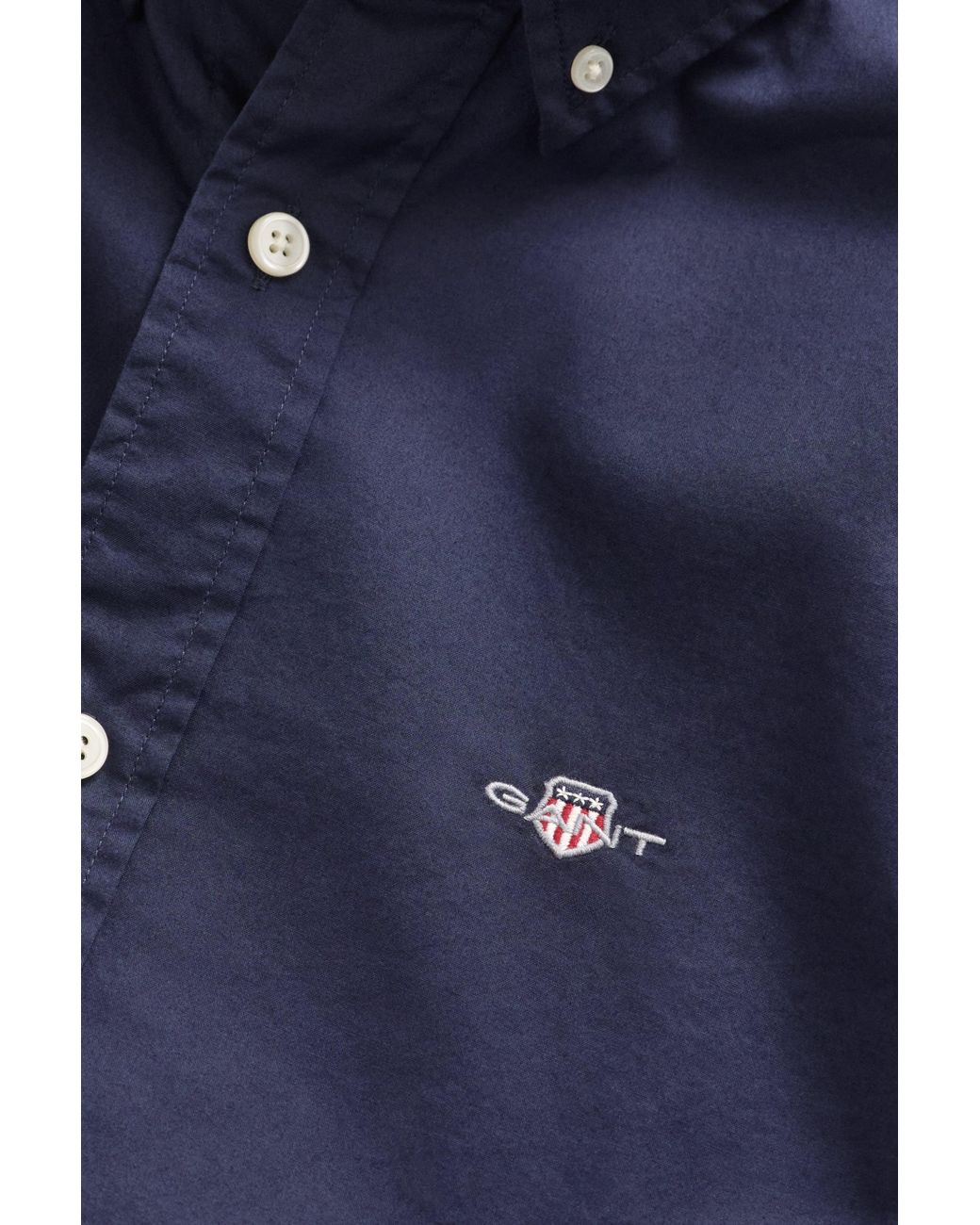 Gant Blue Classic Slim Poplin Shirt Evening for men