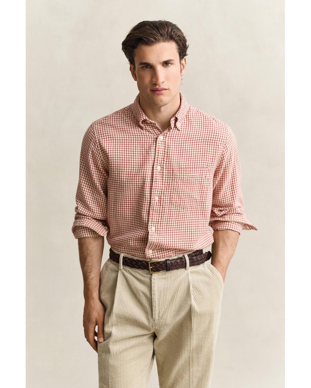 Gant Natural Checked Windblown Flannel Shirt for men