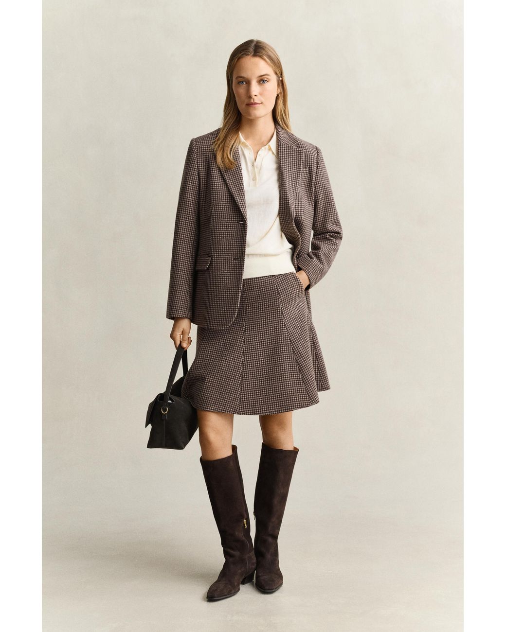 Gant Brown Houndstooth Blazer