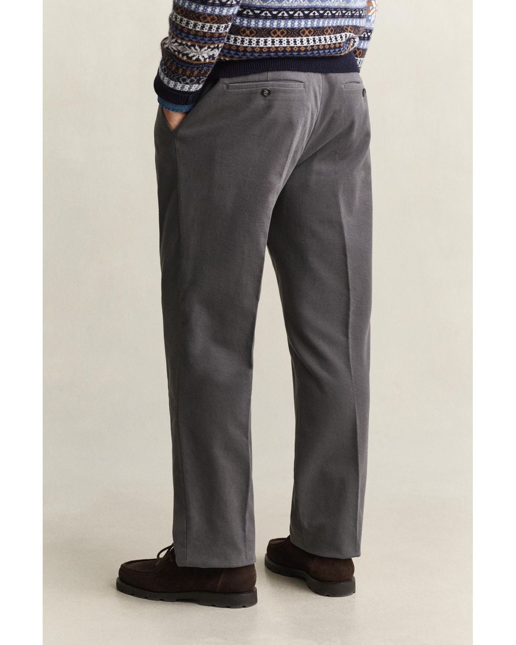Gant Blue Moleskin Suit Pants for men