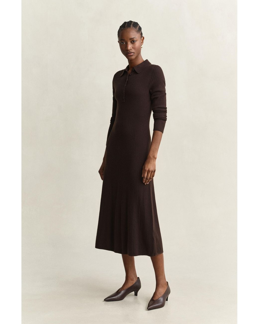 Gant Natural Cable Knit Dress Deep