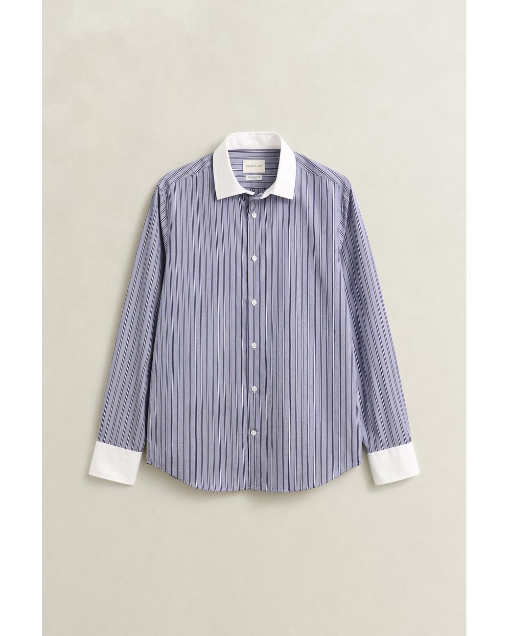 Gant Blue Fil-À-Fil Striped Shirt Persian for men