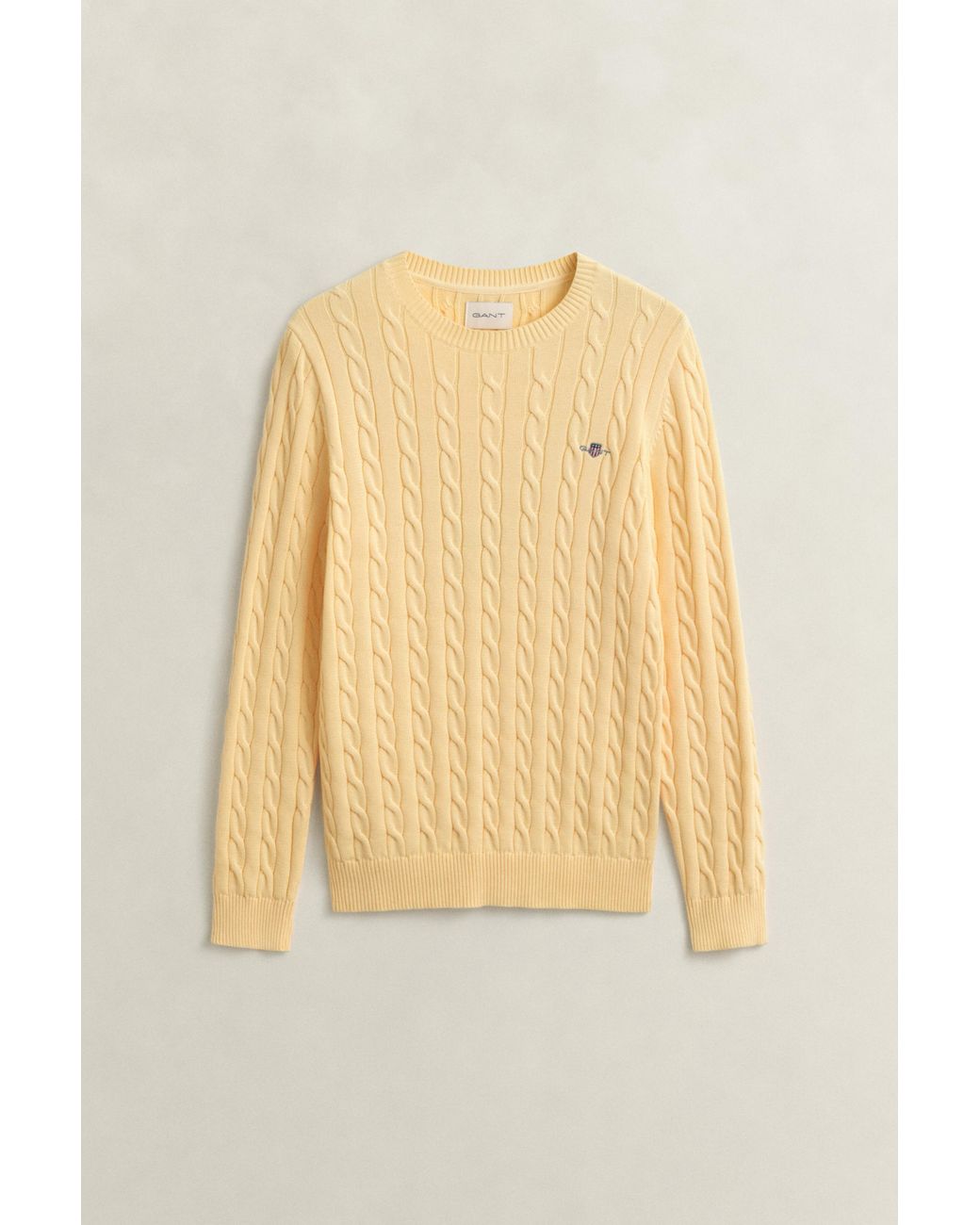 Gant Blue Classic Cable Knit Sweater for men
