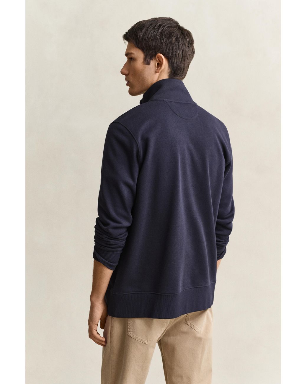 Gant Blue Shield Zip Sweatshirt for men
