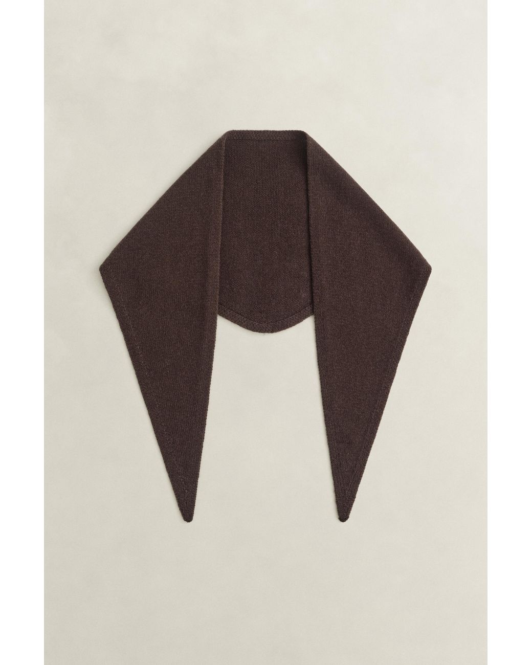 Gant Brown Wool Cashmere Triangle Scarf Deep