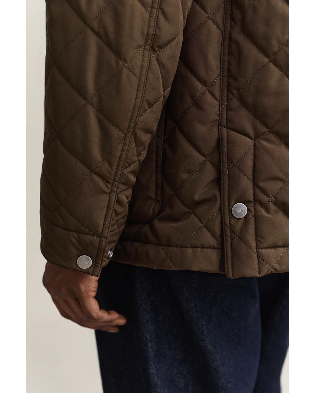 Gant Brown Quilted Mid Jacket for men