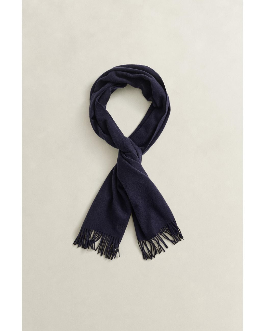 Gant Blue Woven Wool Scarf Evening