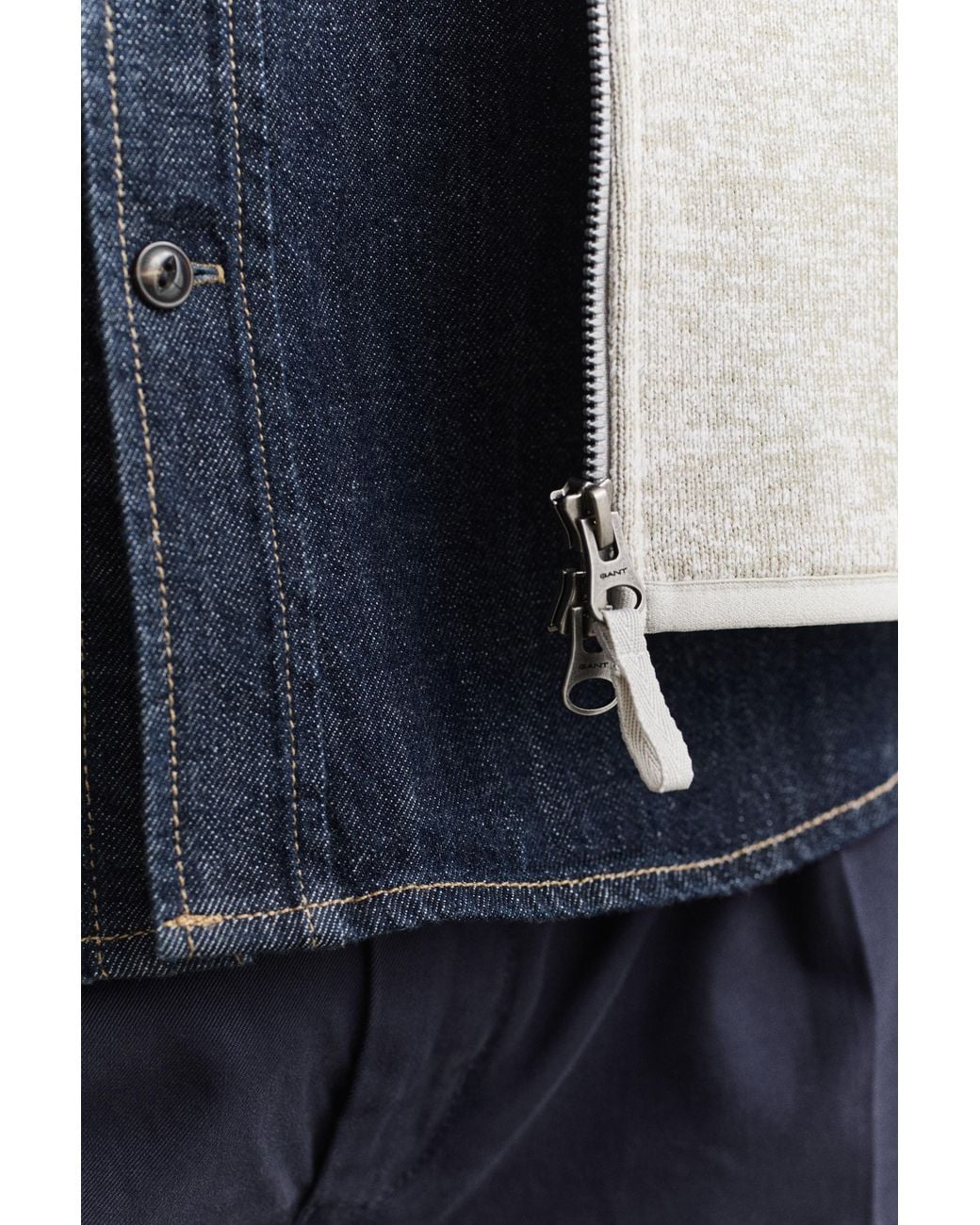 Gant Blue Fleece Vest for men