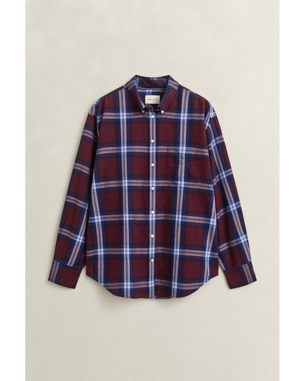 Gant Blue Relaxed Flannel Shirt