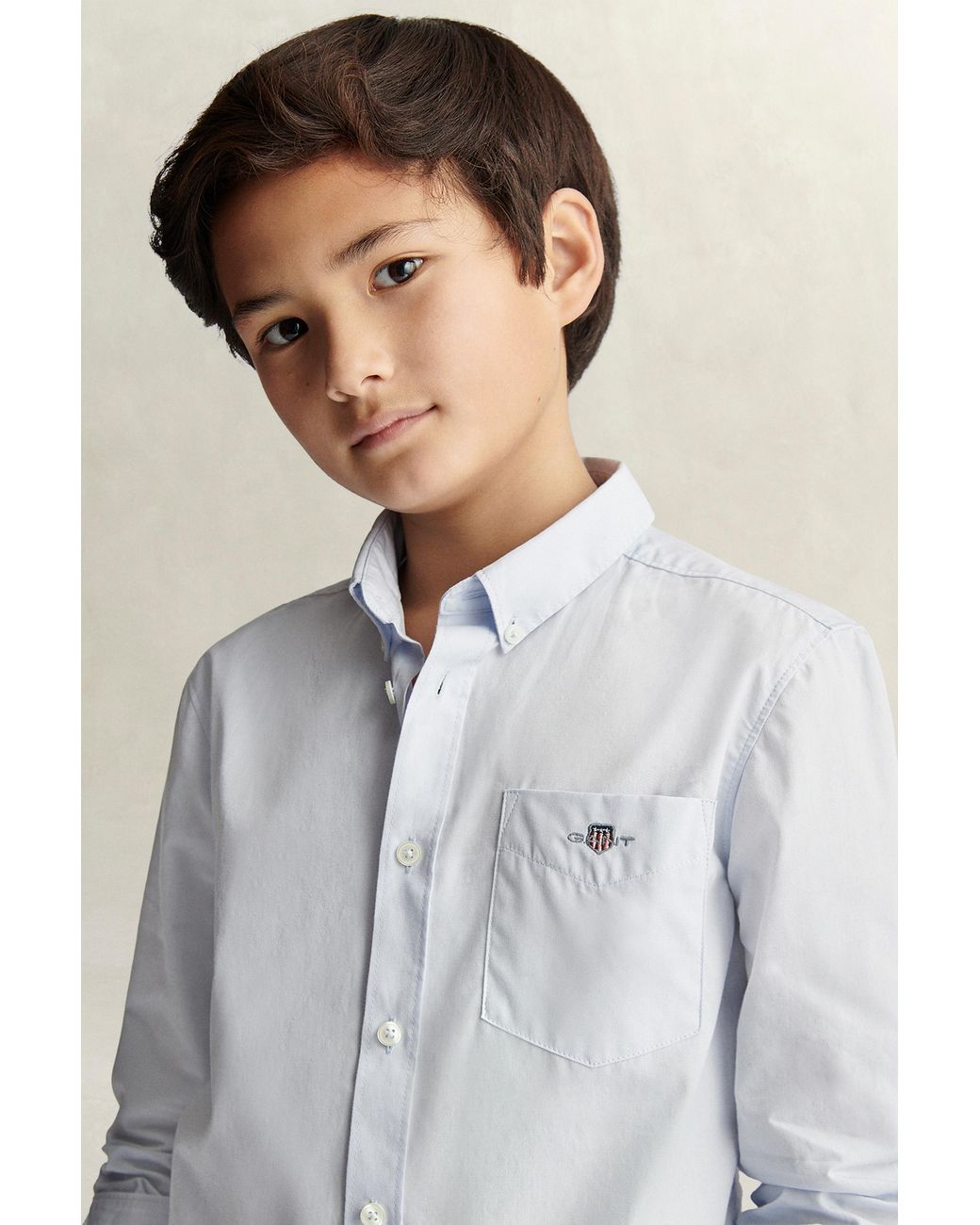 Gant Blue Teens Teen Boys Shield Poplin Shirt for men
