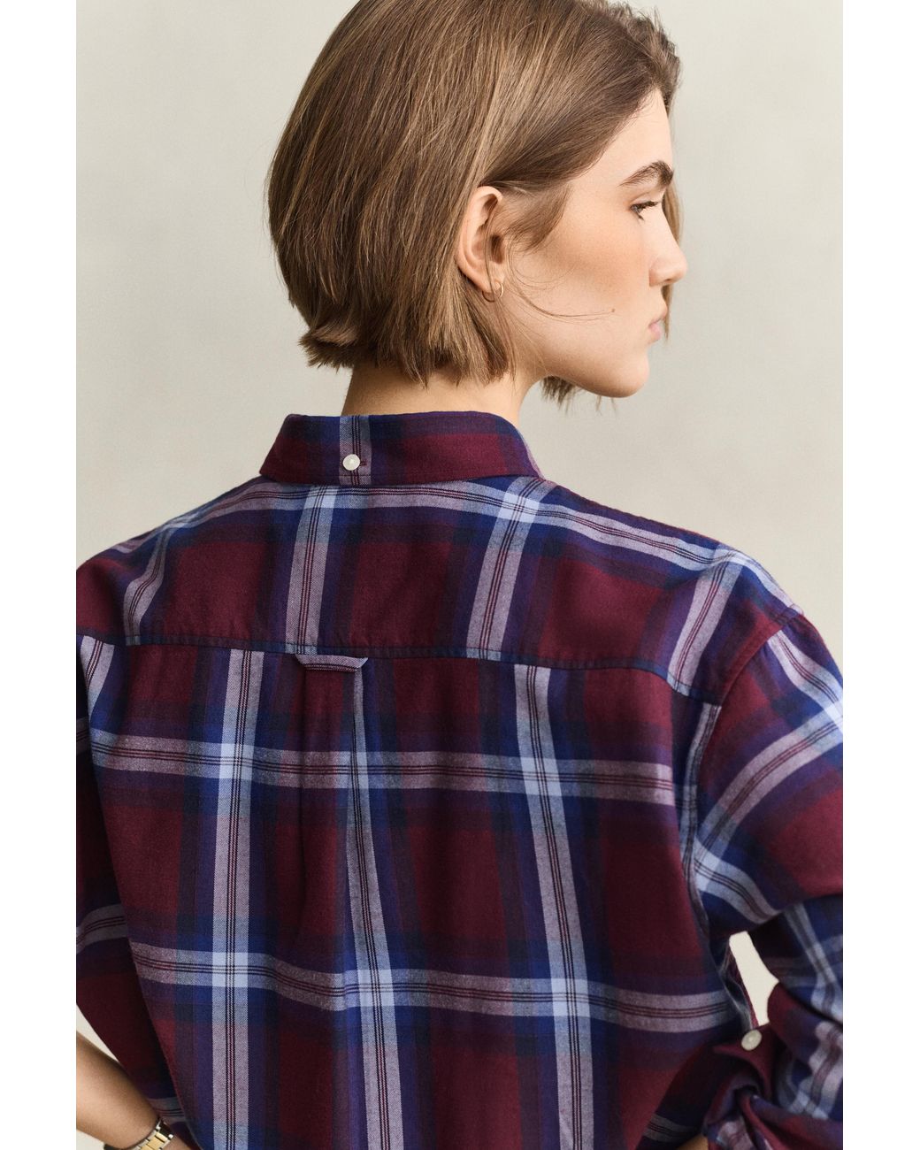 Gant Blue Relaxed Flannel Shirt