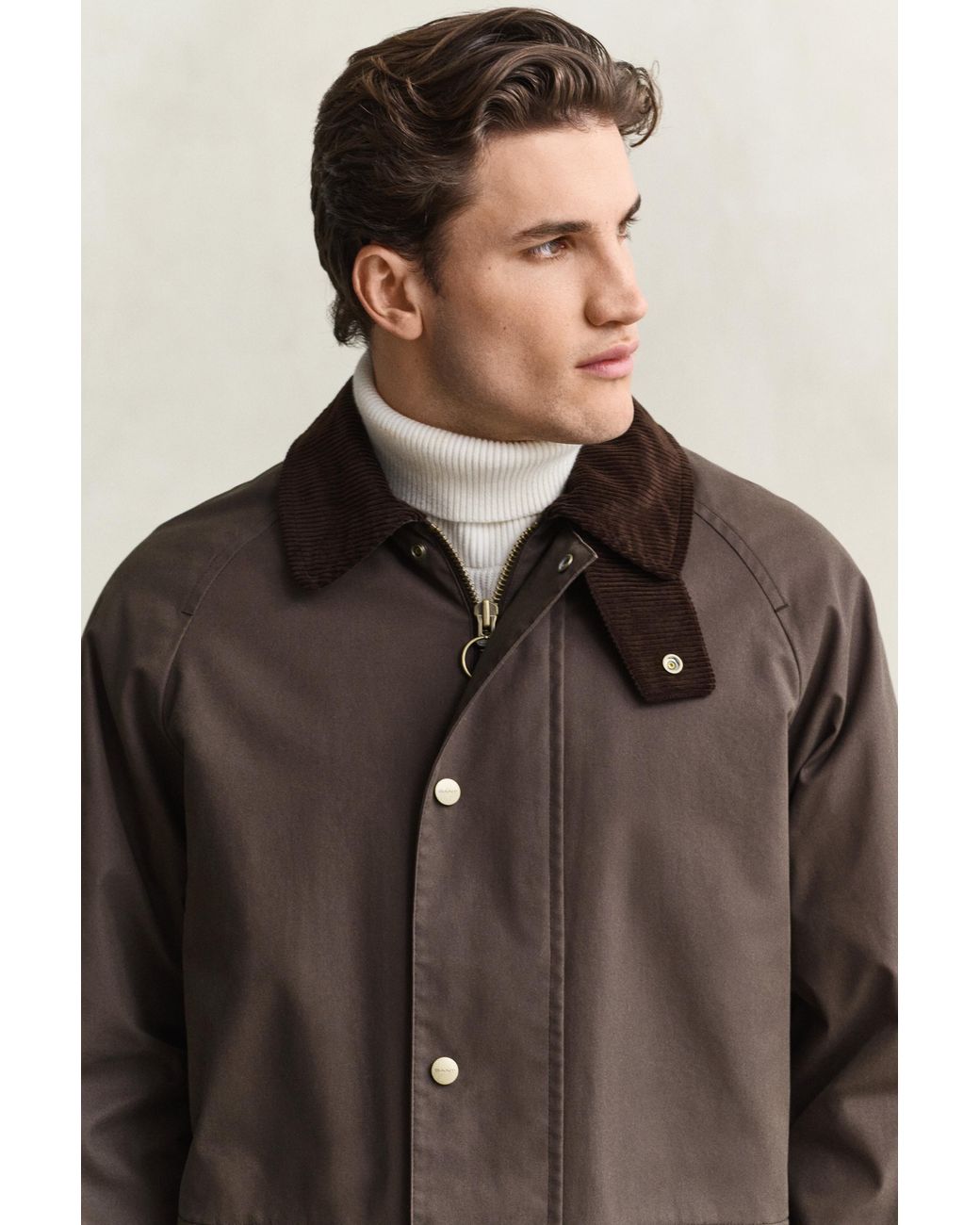 Gant Brown Waxed Barn Jacket for men