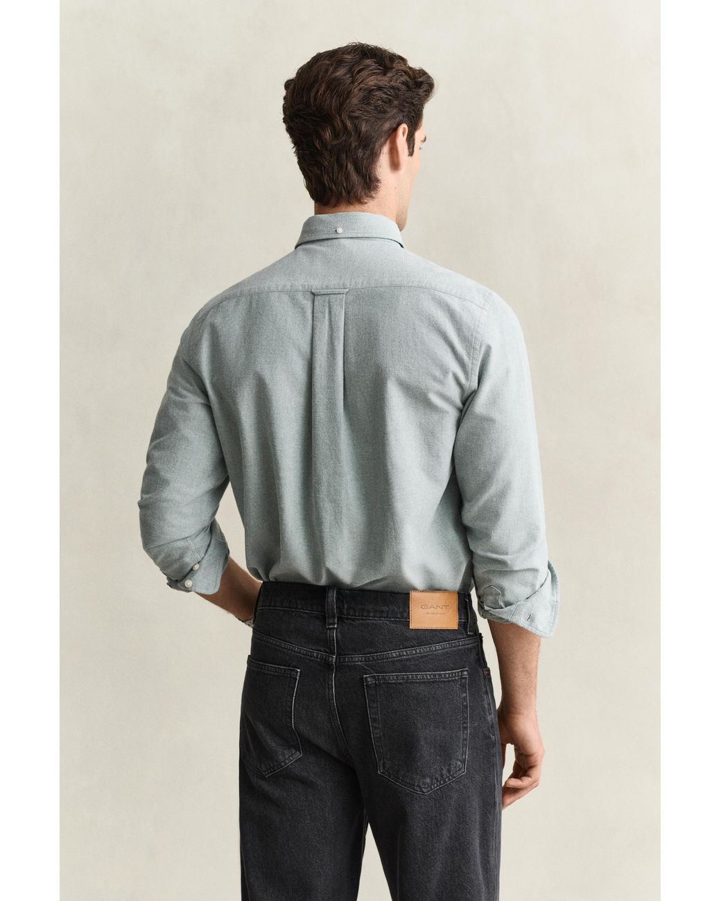 Gant Green Brushed Oxford Shirt for men
