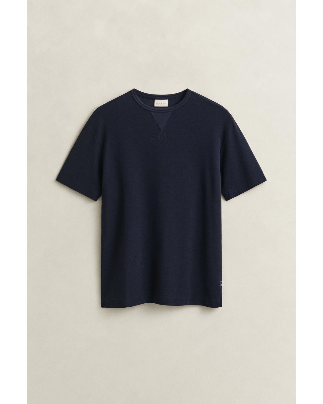 Gant Blue Textured T-Shirt Evening for men