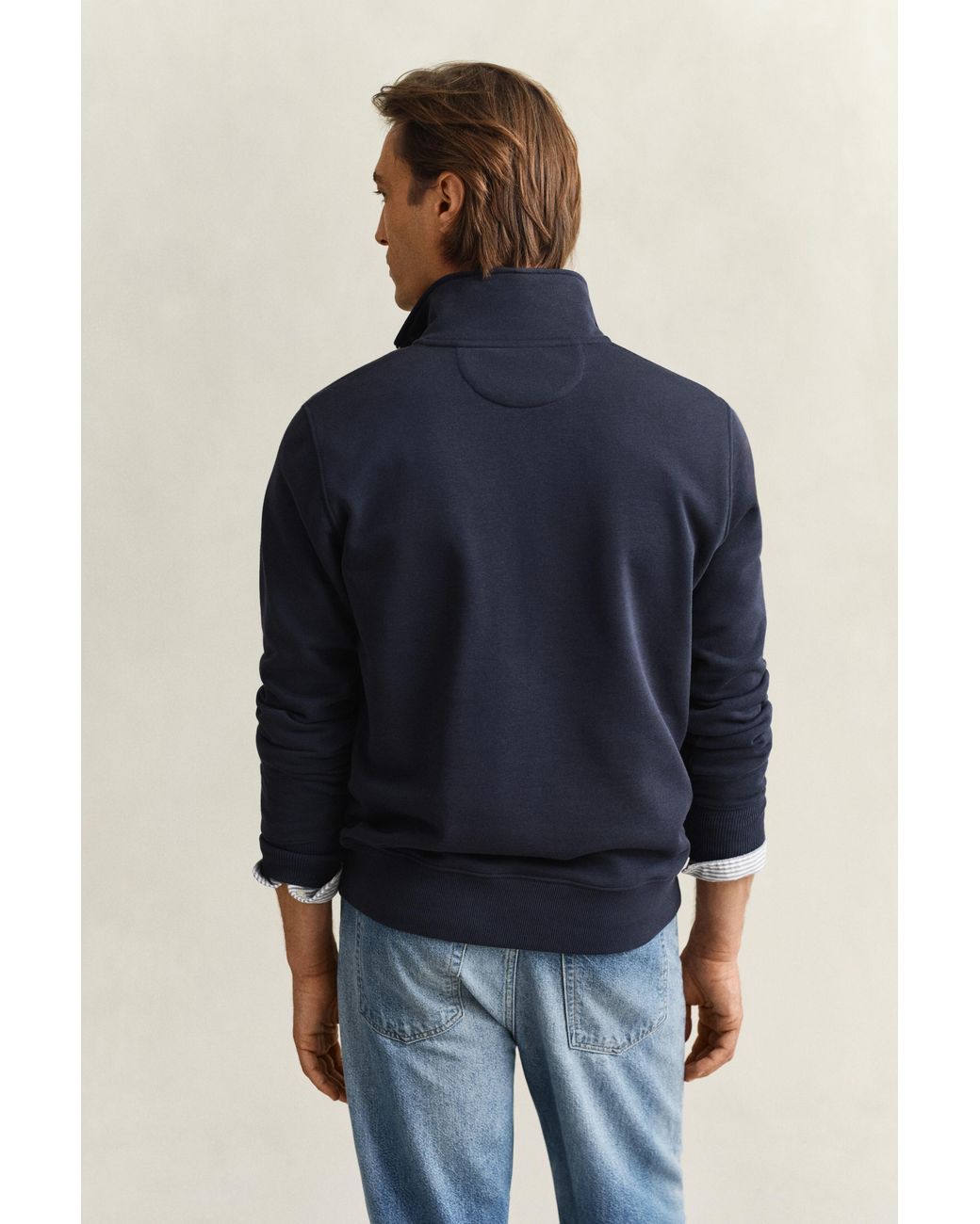 Gant Blue Shield Half-Zip Sweatshirt for men