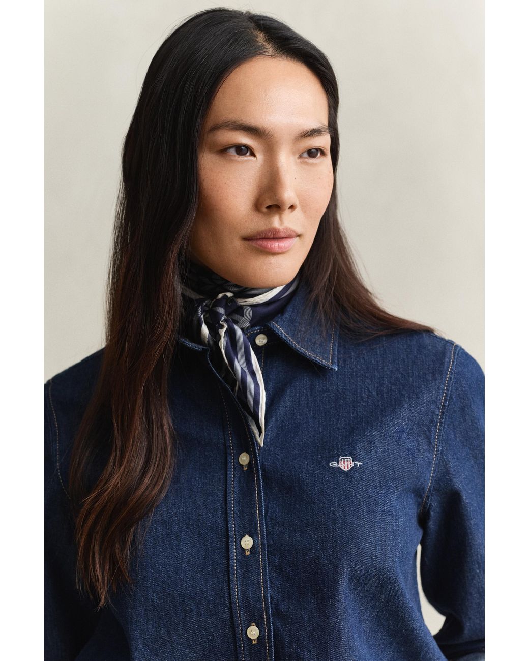 Gant Blue Denim Shirt Dark Raw