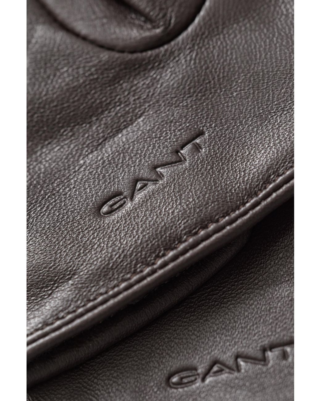 Gant Brown Leather Suede Gloves Deep
