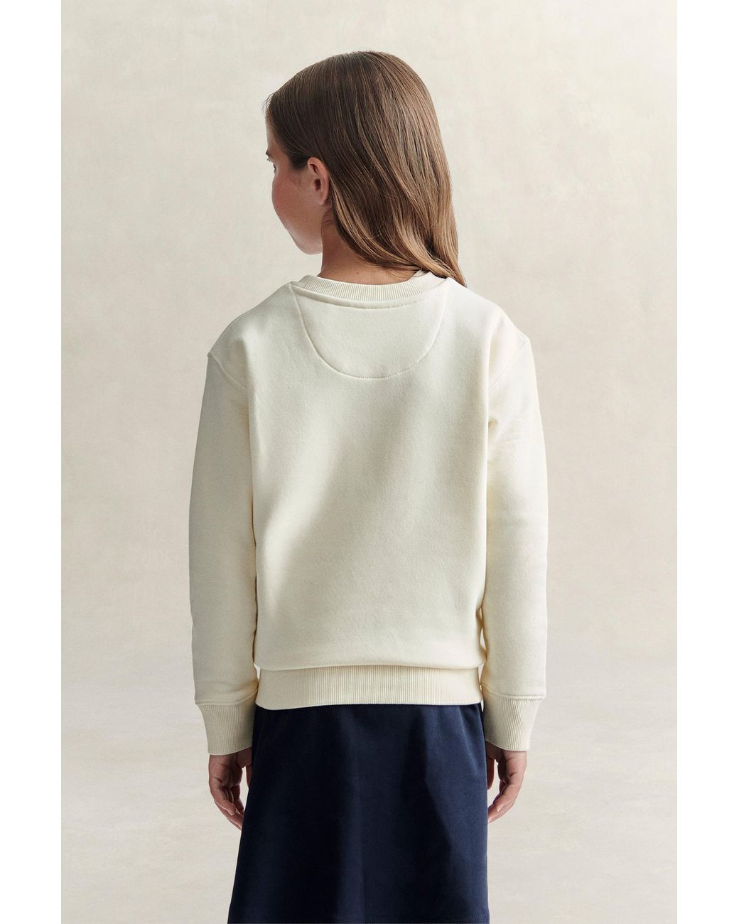 Gant Natural Teens Teen Girls Graphic Sweatshirt Cream