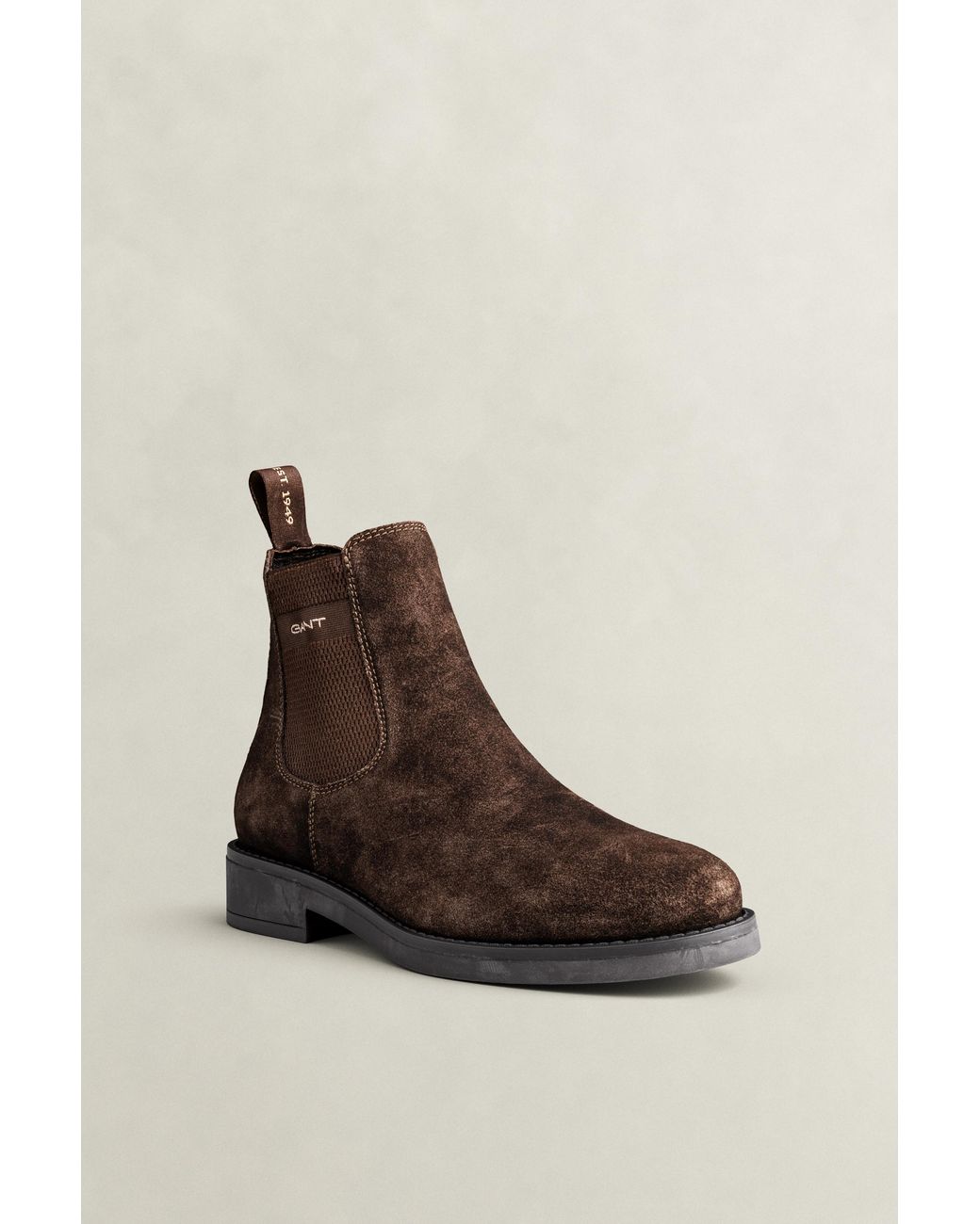 Gant Brown Prepdale Suede Chelsea Boots Weathered for men