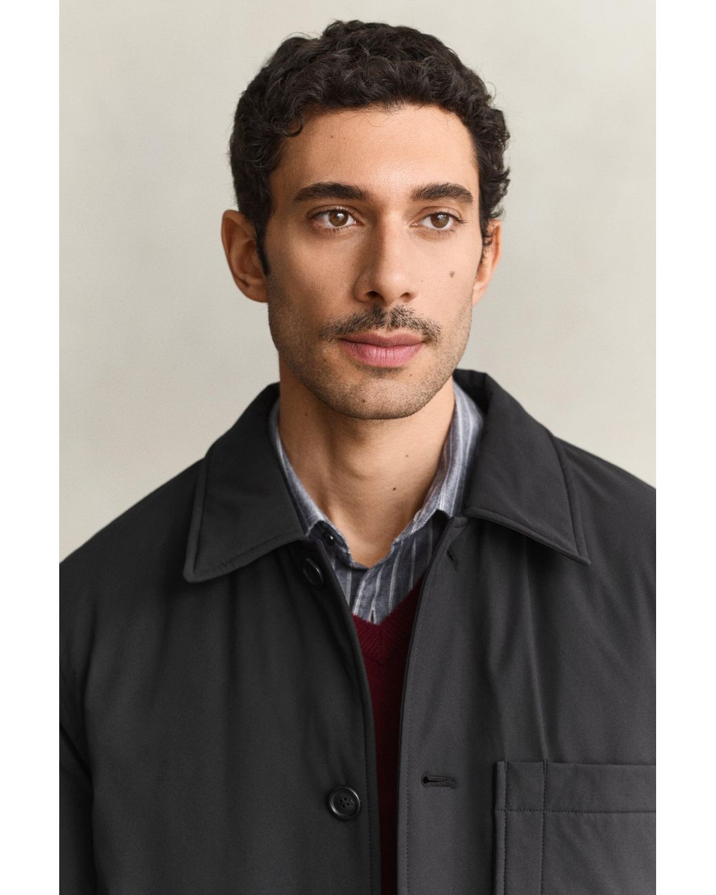 Gant Black Padded Chore Jacket for men