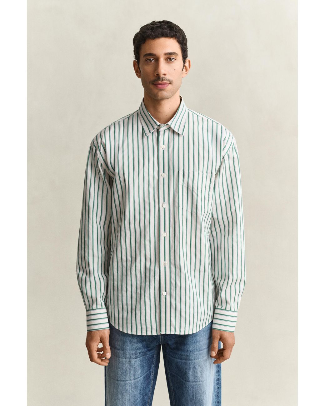 Gant Blue Dobby Striped Shirt for men