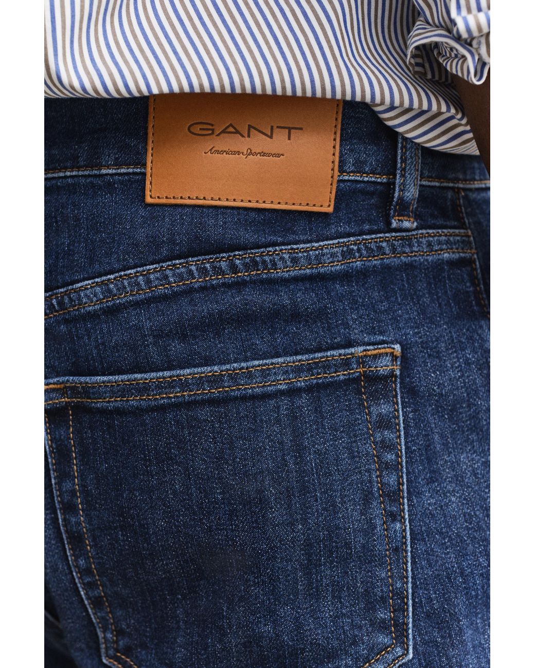 Gant Blue Slim Clean Wash Jeans Mid for men