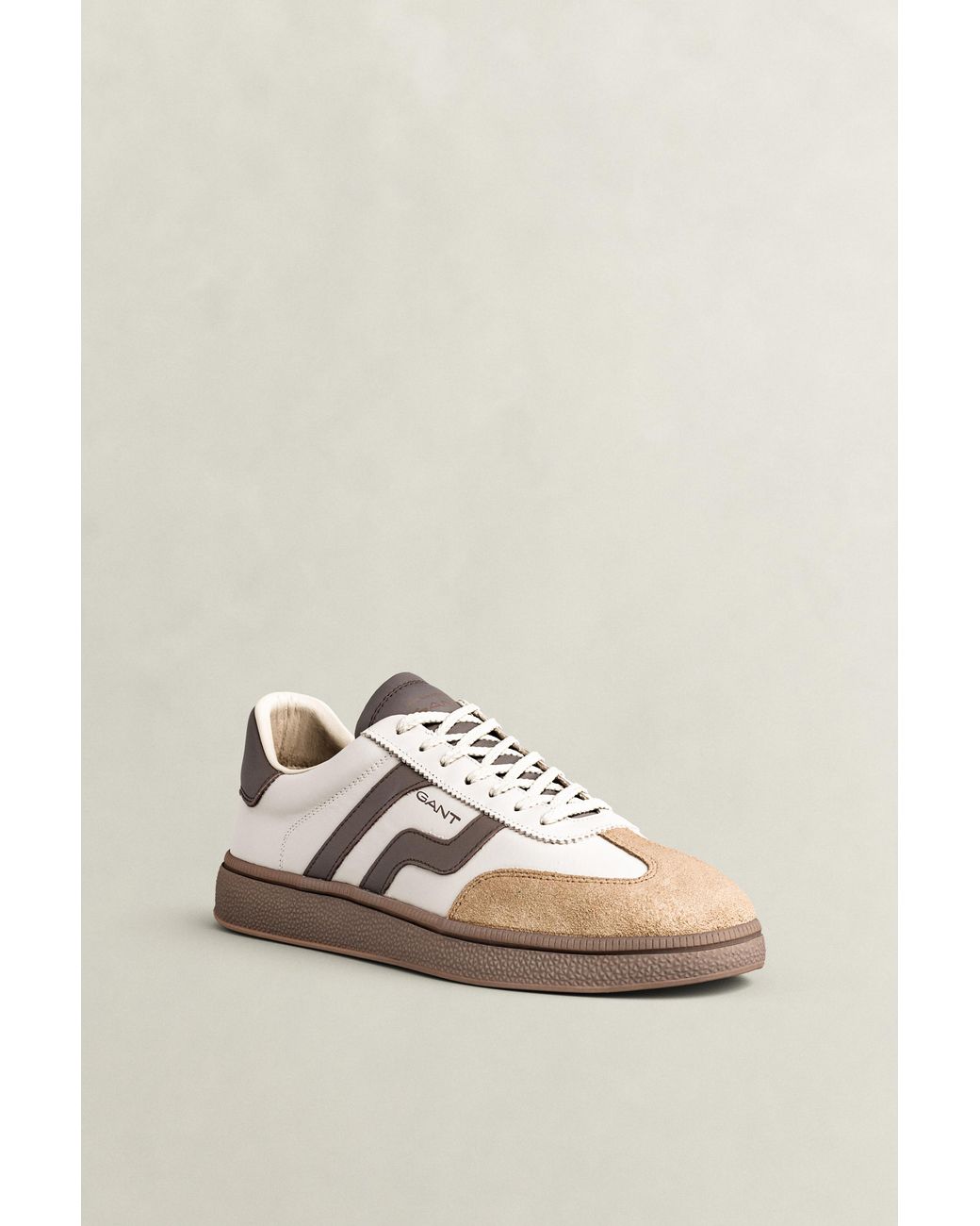 Gant Natural Cuzmo Leather Suede Sneakers Woody for men