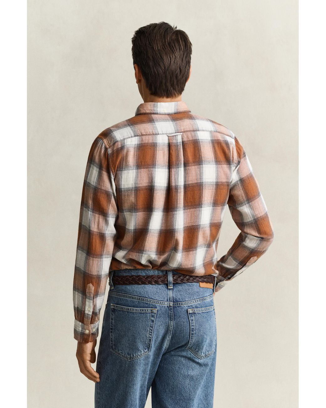 Gant Blue Checked Windblown Flannel Shirt for men