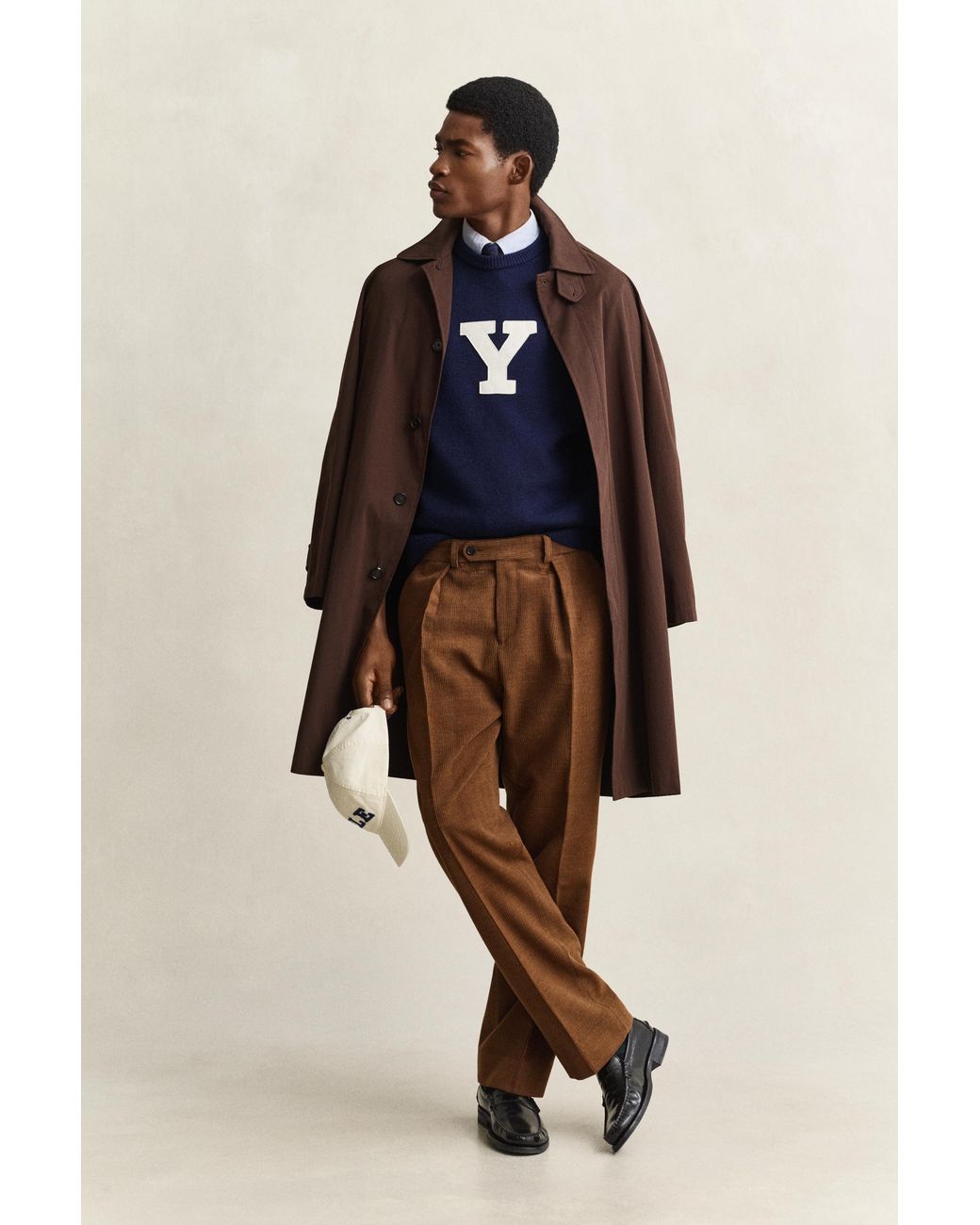 Gant Blue X Yale Merino Wool Sweater Marine for men