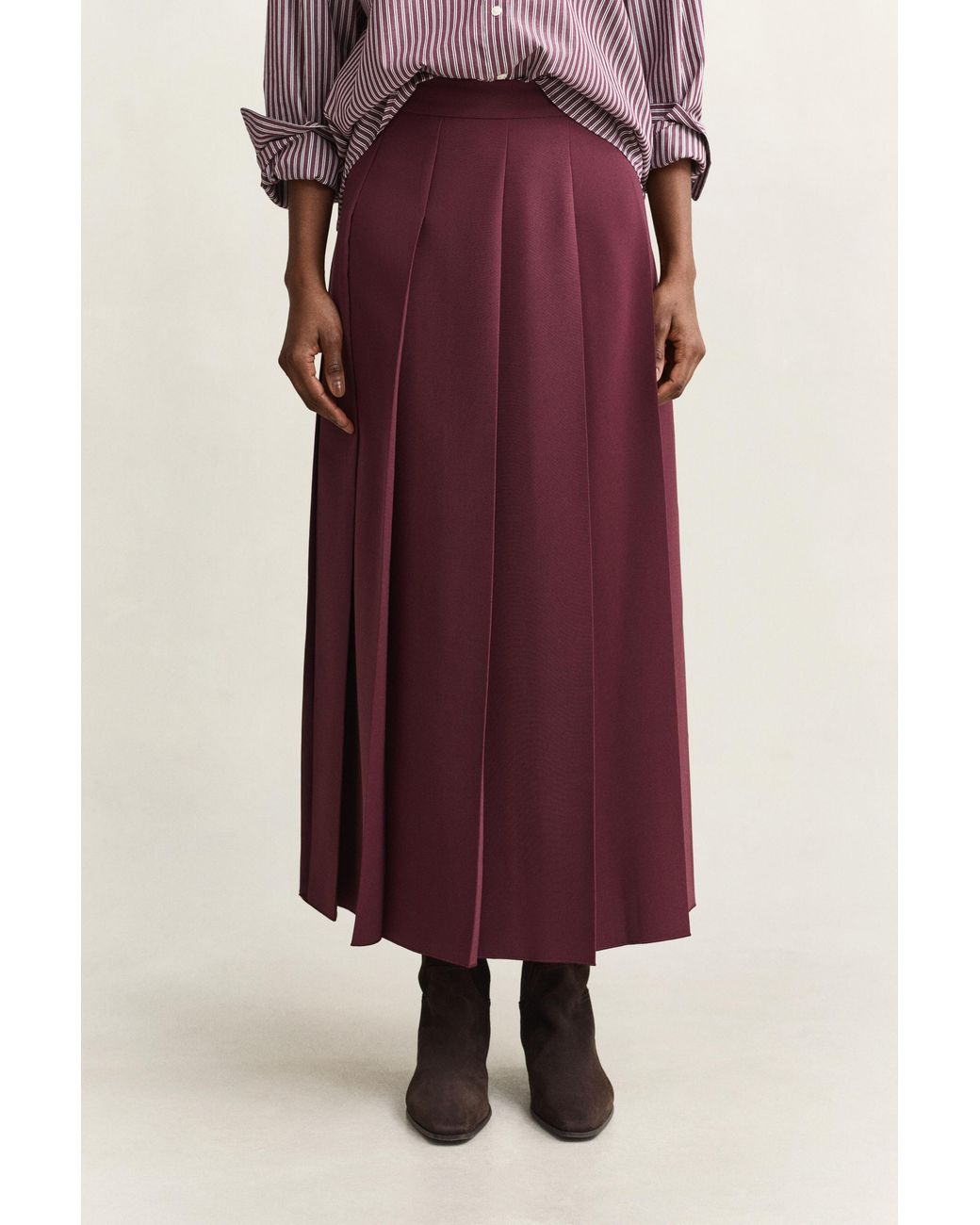 Gant Multicolor Pleated Midi Skirt