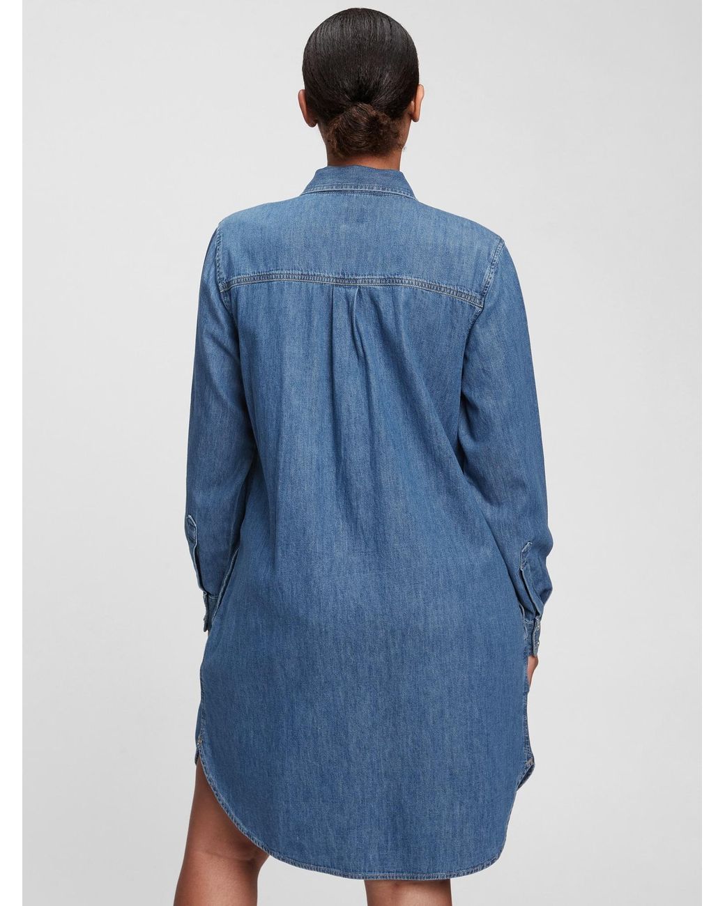 Gap Denim Utility Pocket Dress in Blue 