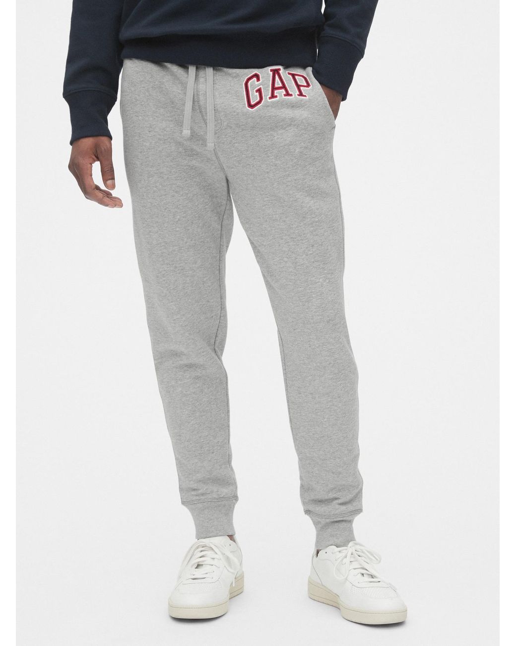 Gap Fleece Logo Joggers in Grey (Gray) for Men - Lyst