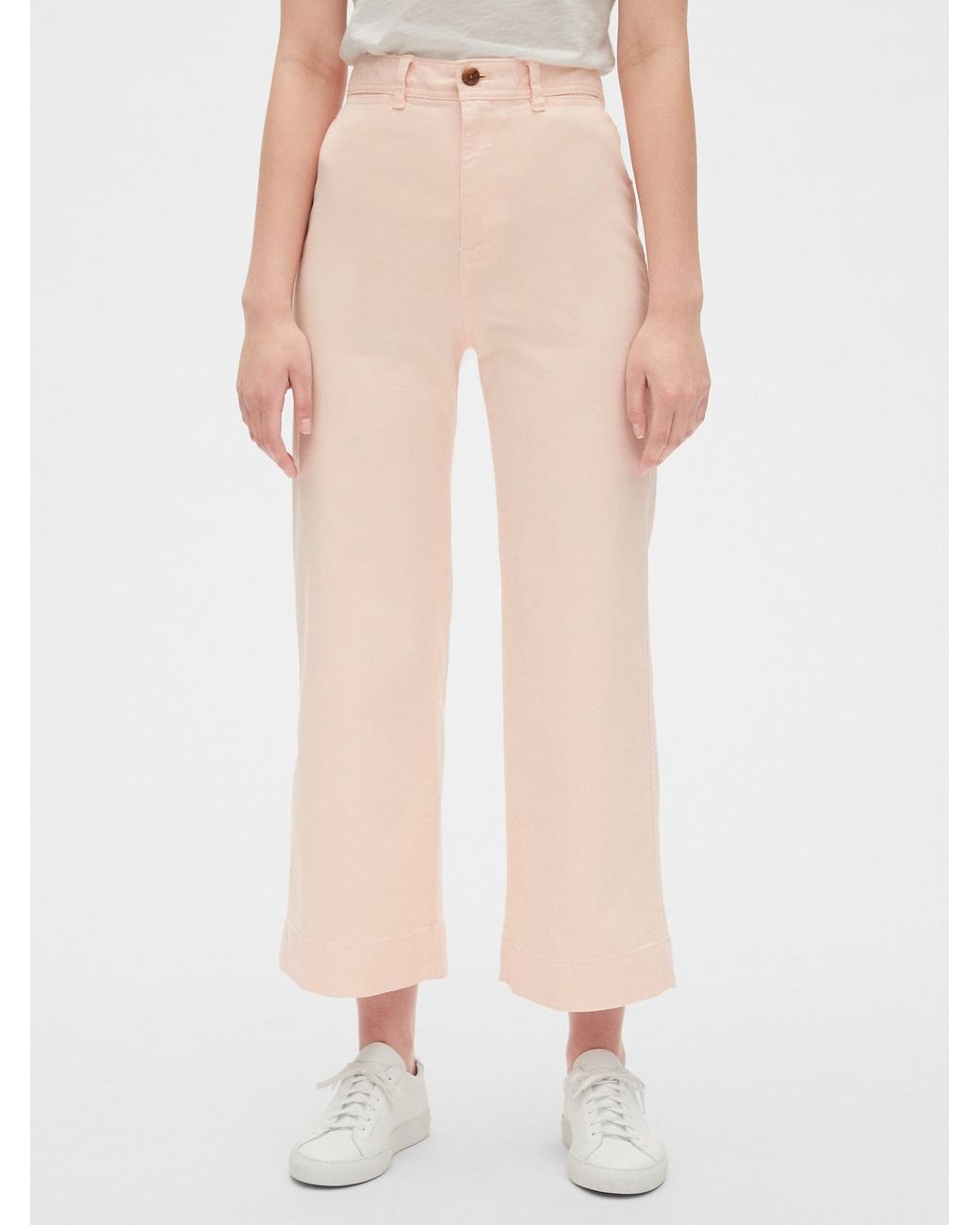 Gap High Rise Wide-leg Crop Chino Pants 