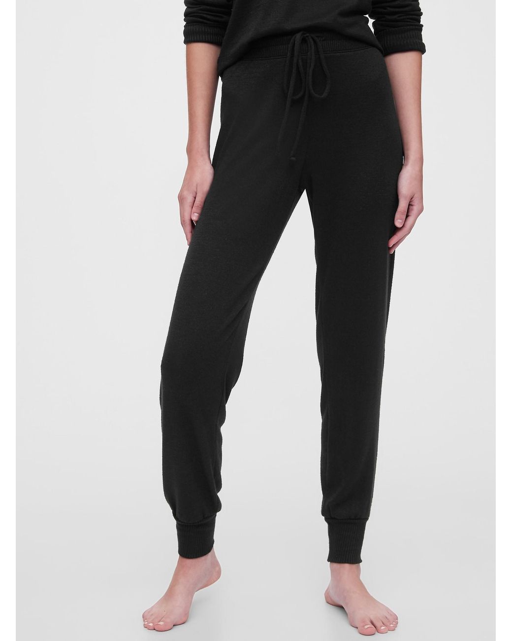 Gap Synthetic Soft Knit Joggers in Black - Lyst