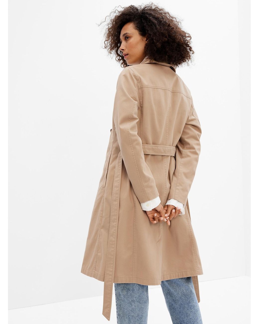 GAP Factory Modern Trench Coat in Green 