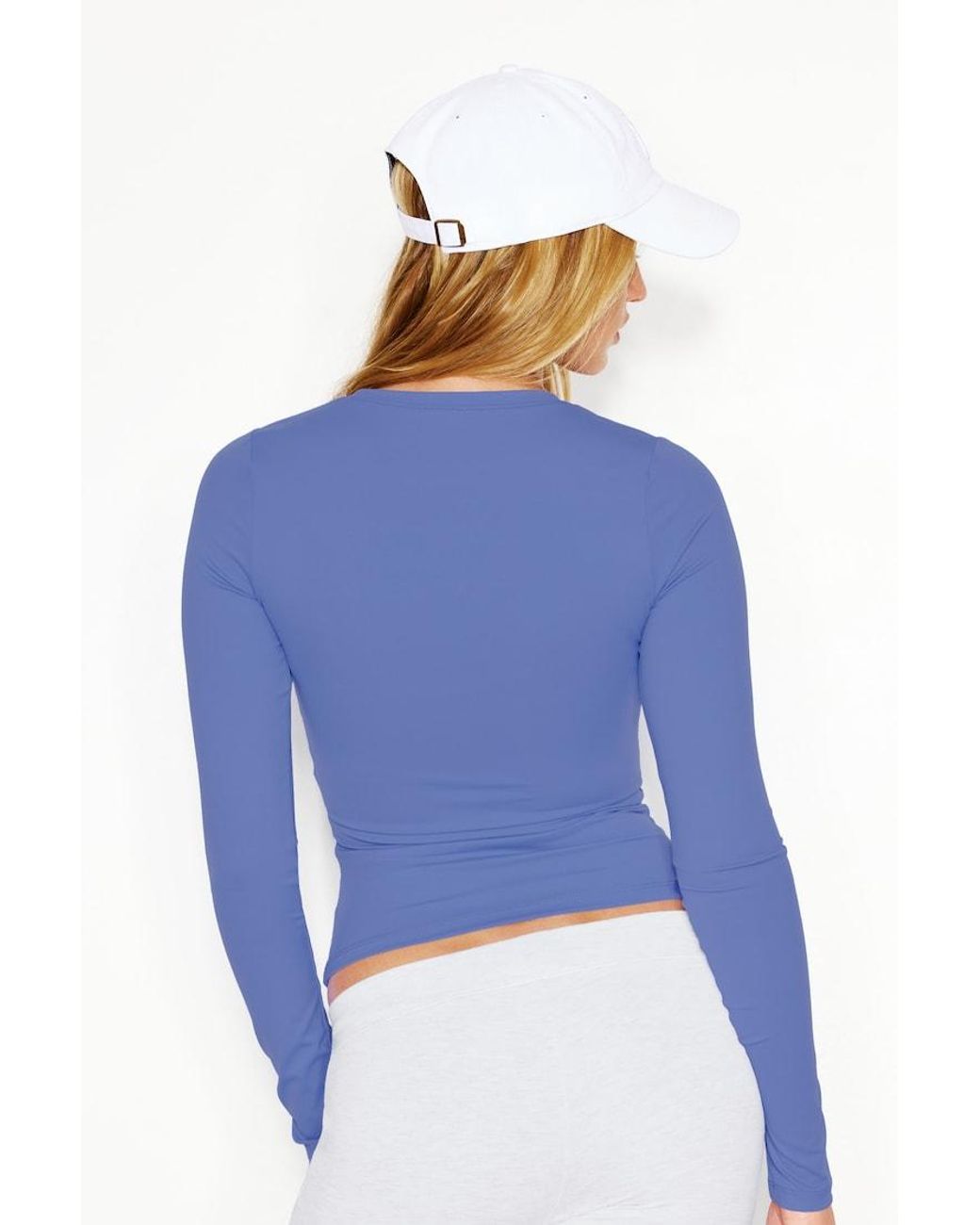 Garage Blue Sleek Crewneck Longsleeve Top