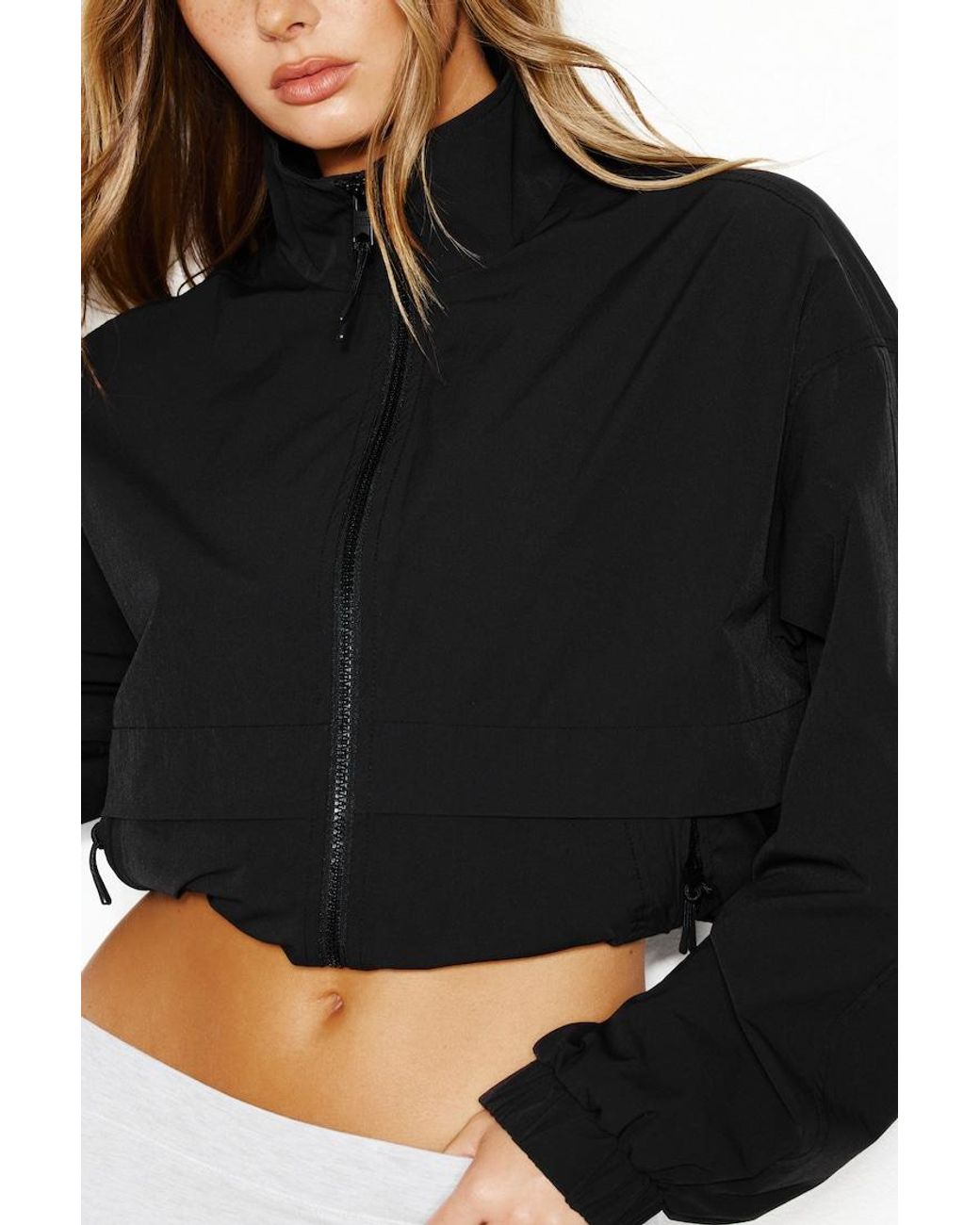 Garage Black Long Water Repellent Windbreaker