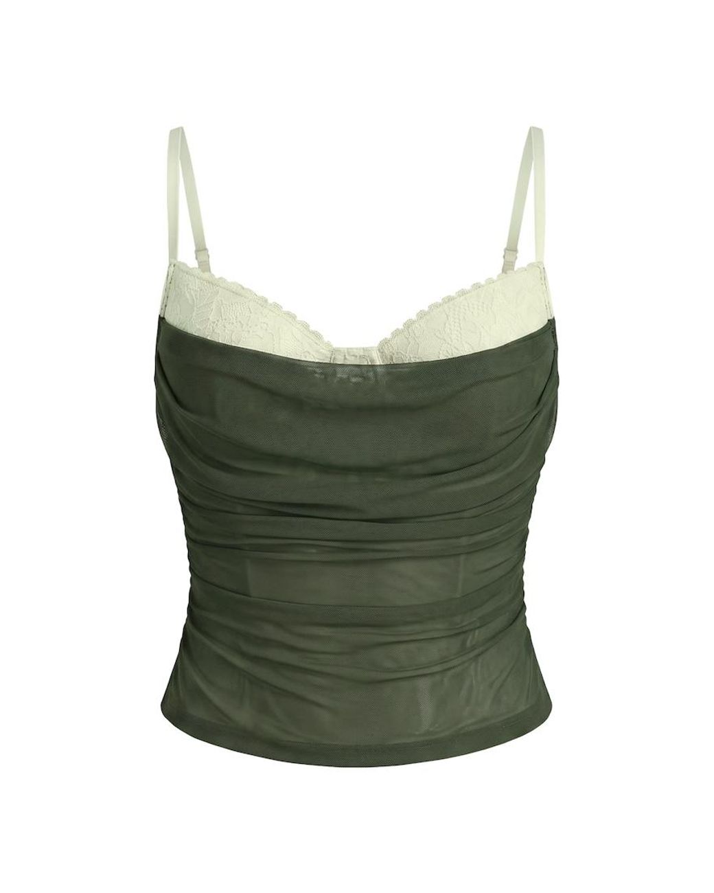 Garage Green Ally Mesh Peekaboo Bustier