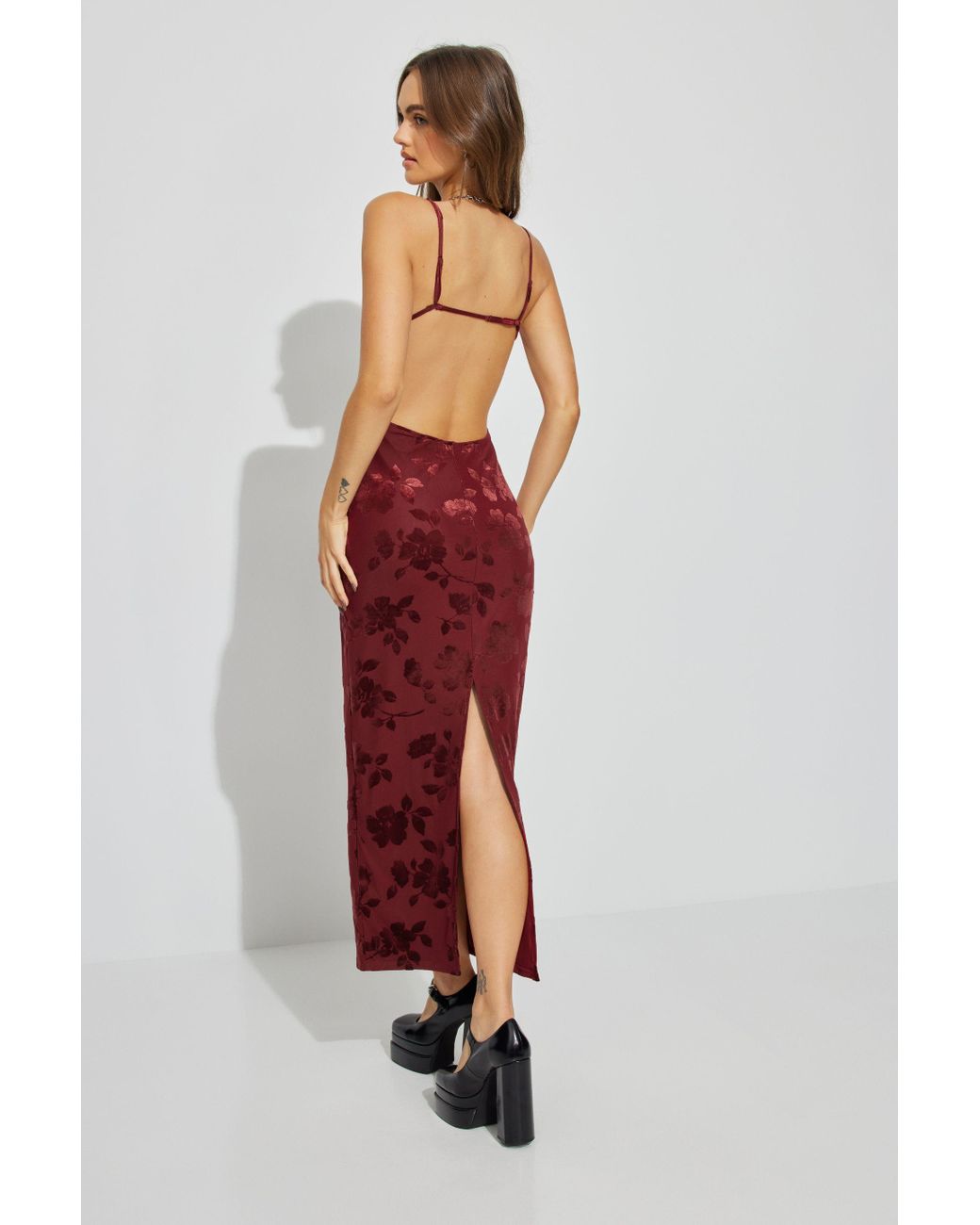 burnout cut out maxi dress Garage Burnout Cut Out Maxi Dress in White