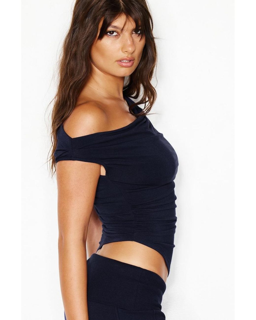 Garage Blue Smooth Asymmetric T-Shirt