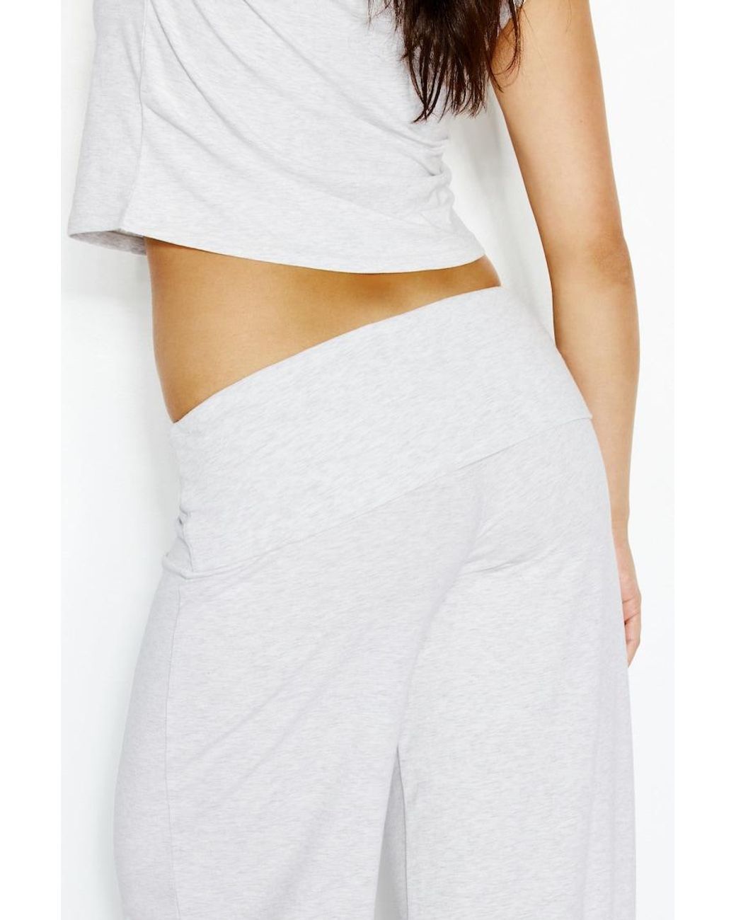 Garage White Modal Foldover Pants