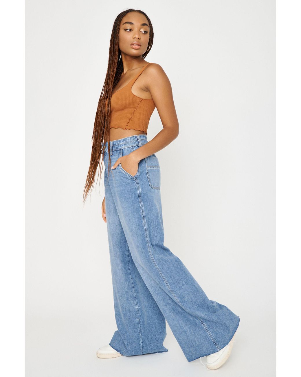 Garage Skater Wide Leg Jeans in Blue | Lyst