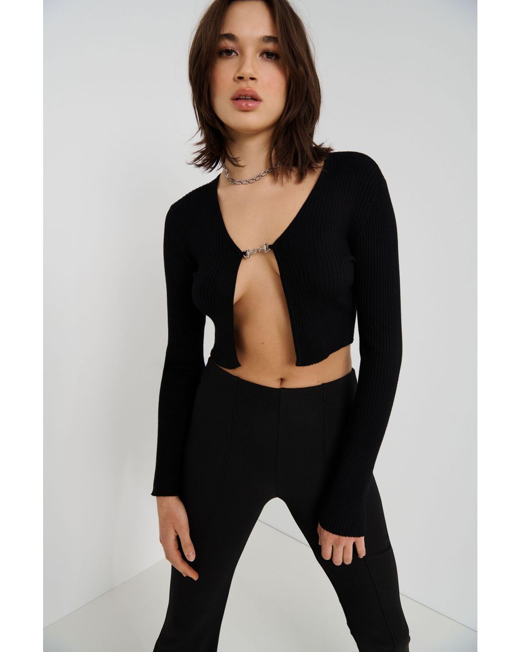 garage tie front cardigan