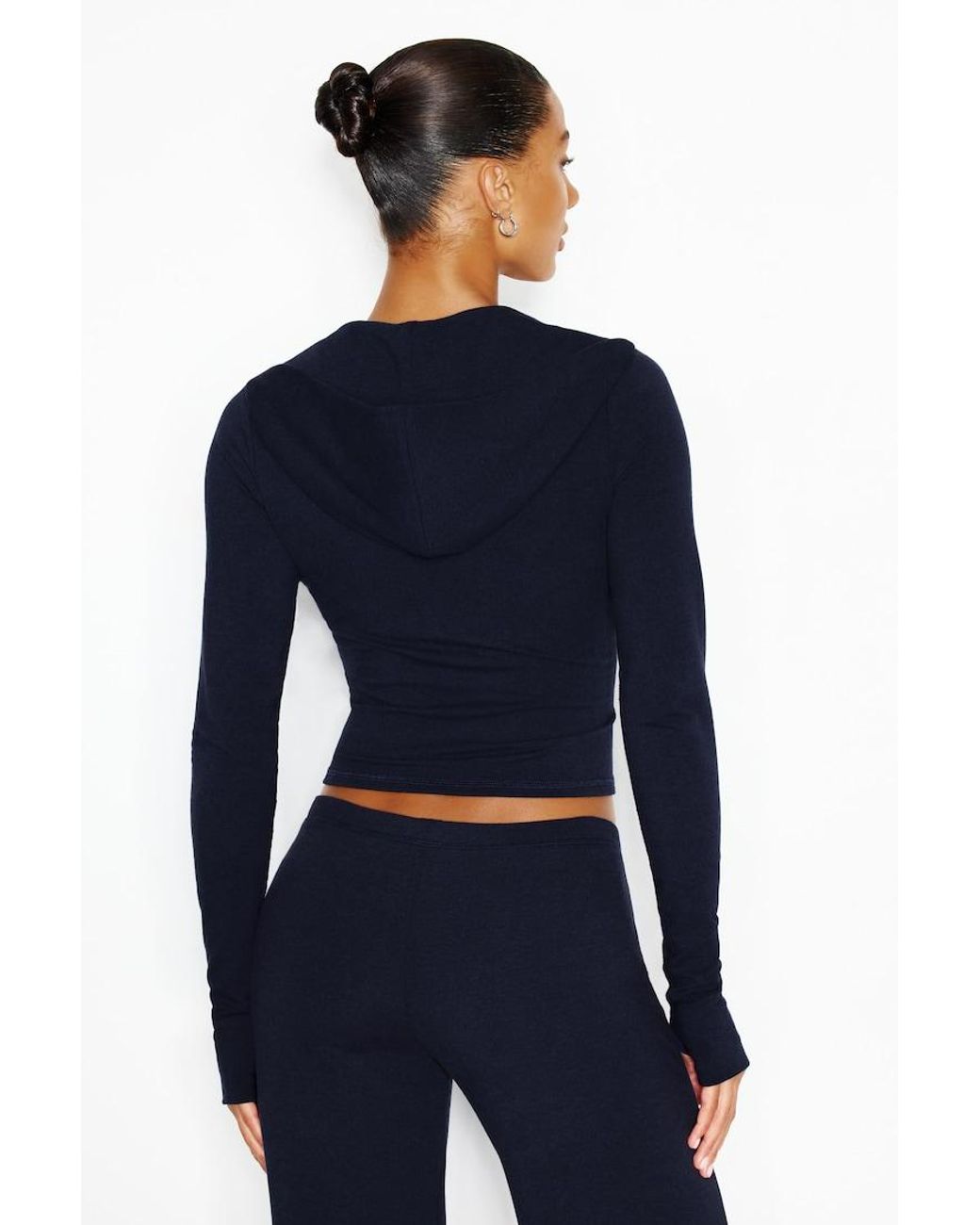 Garage Blue Stretchterry Hooded Zip Up