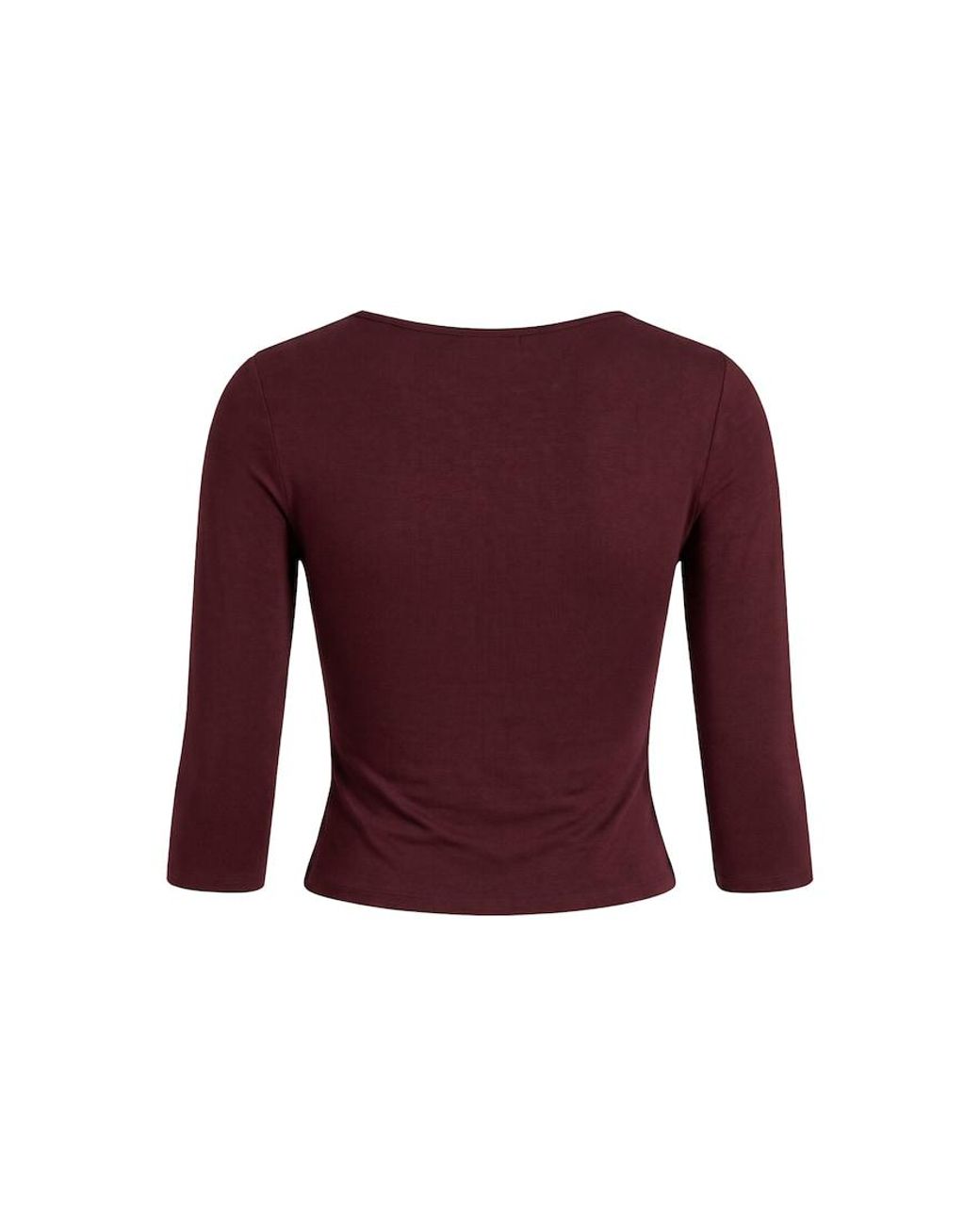 Garage Red Plunge 3/4 Sleeve Top
