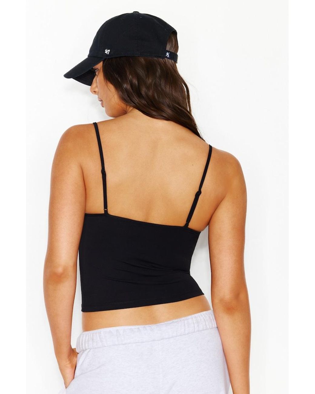 Garage White Sleek Crossover Cami Top