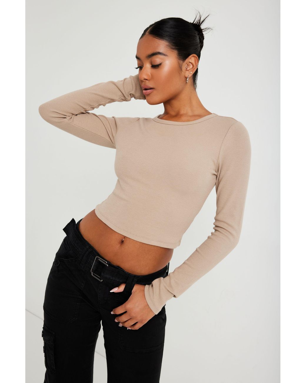 Garage Kimmy Long Sleeve Crewneck Top Lyst