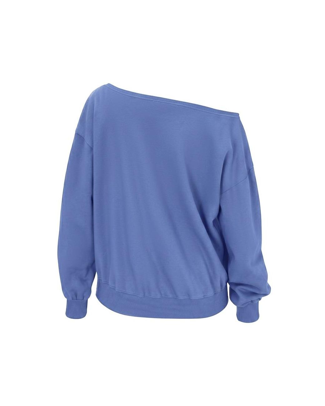 Garage Blue Softterry Off Shoulder Sweatshirt